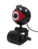 Web Cam Black Piano e Vermelho USB
